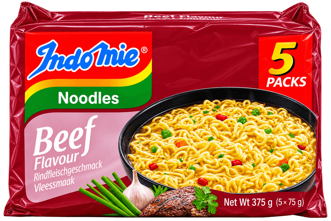 Indomie Instantní nudle hovězí příchuť 5×75g