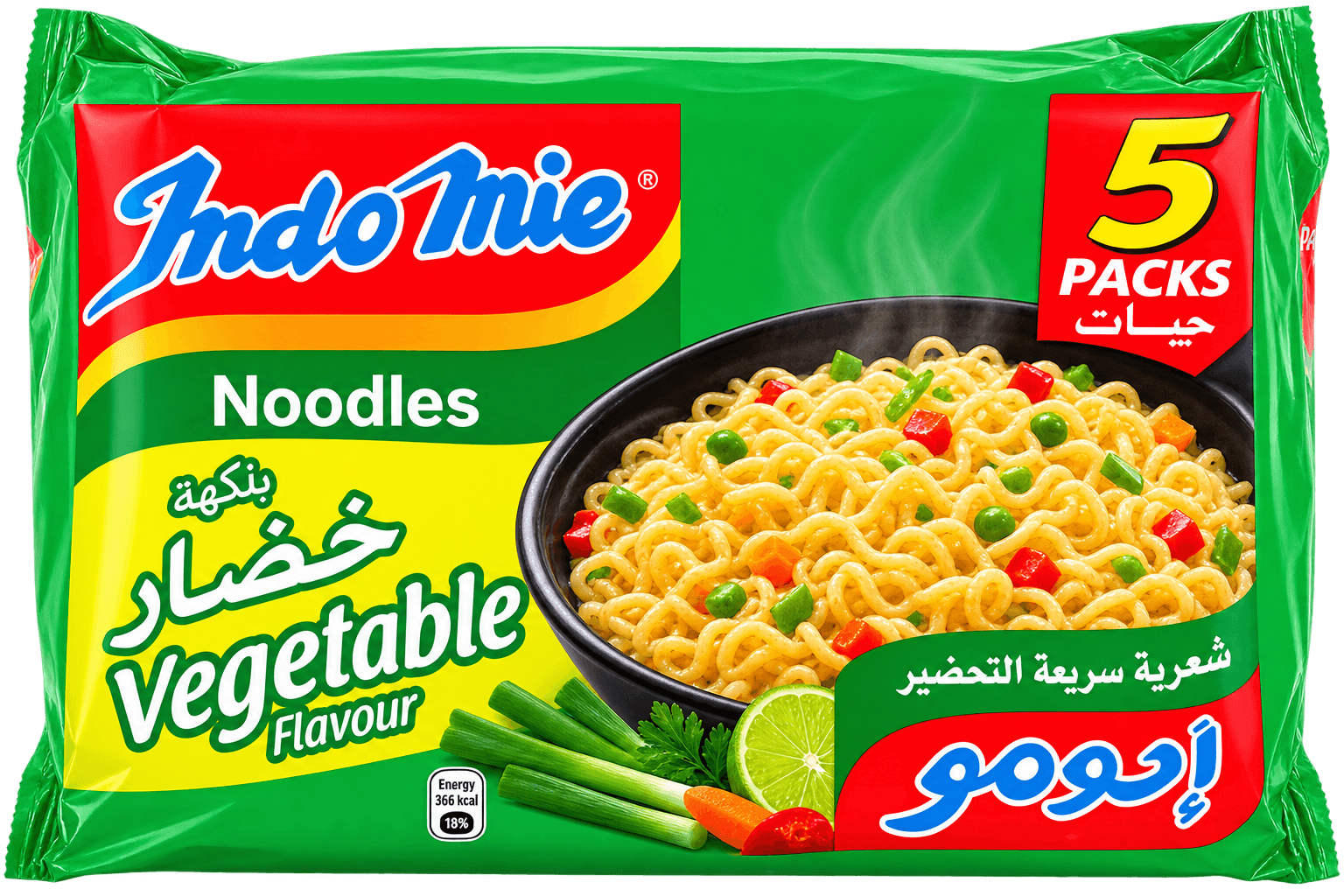 Indomie Instantní nudle zeleninová 5x70g