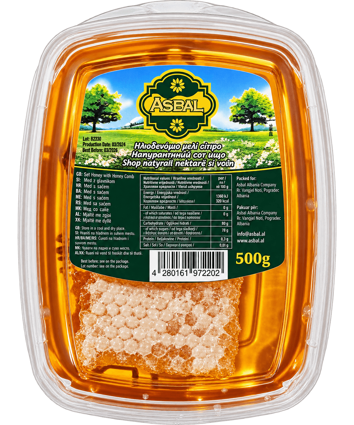Asbal Přírodní květový med 500g