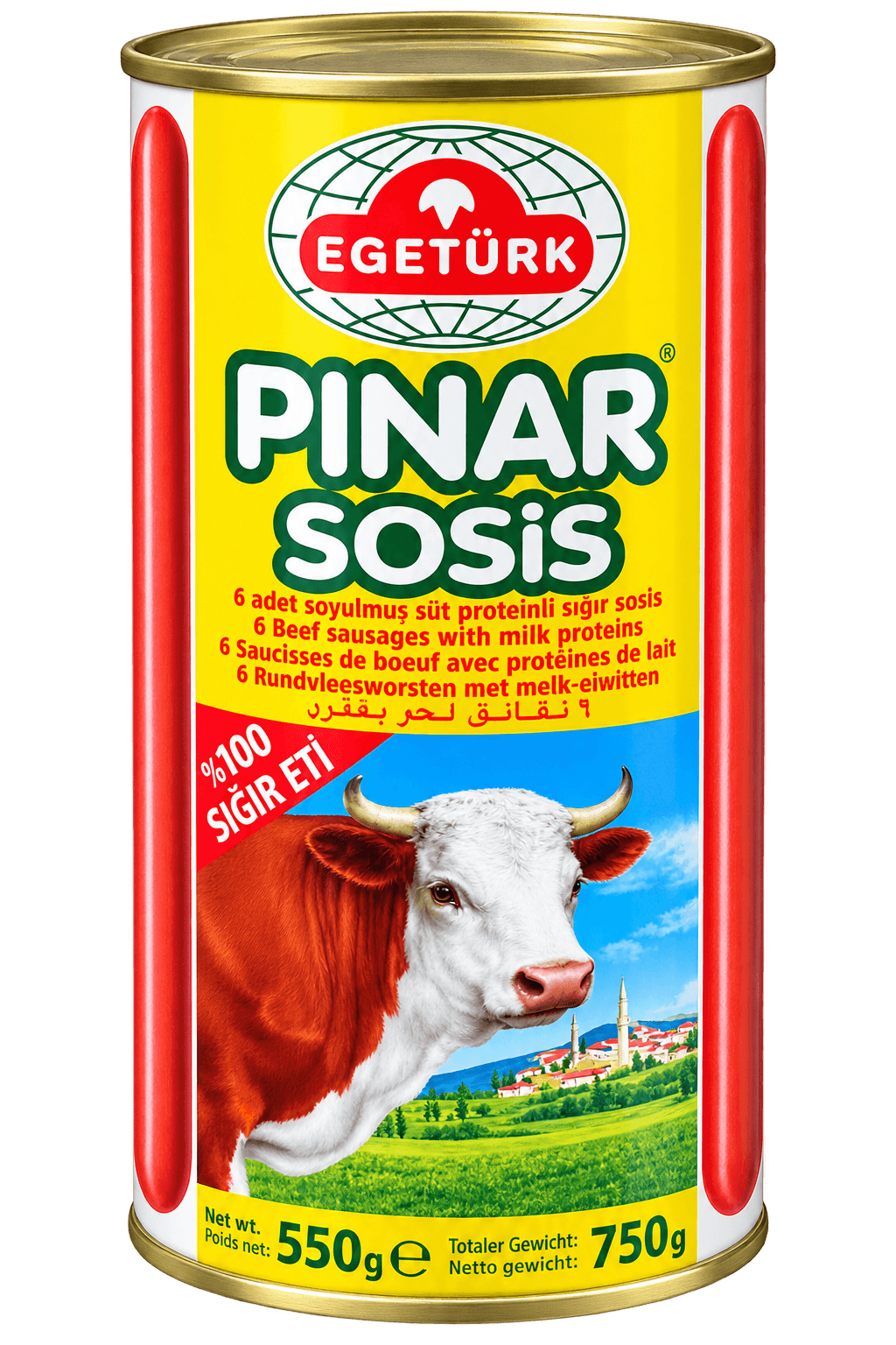 Egetürk Pinar Sosis hovězí párky 550g