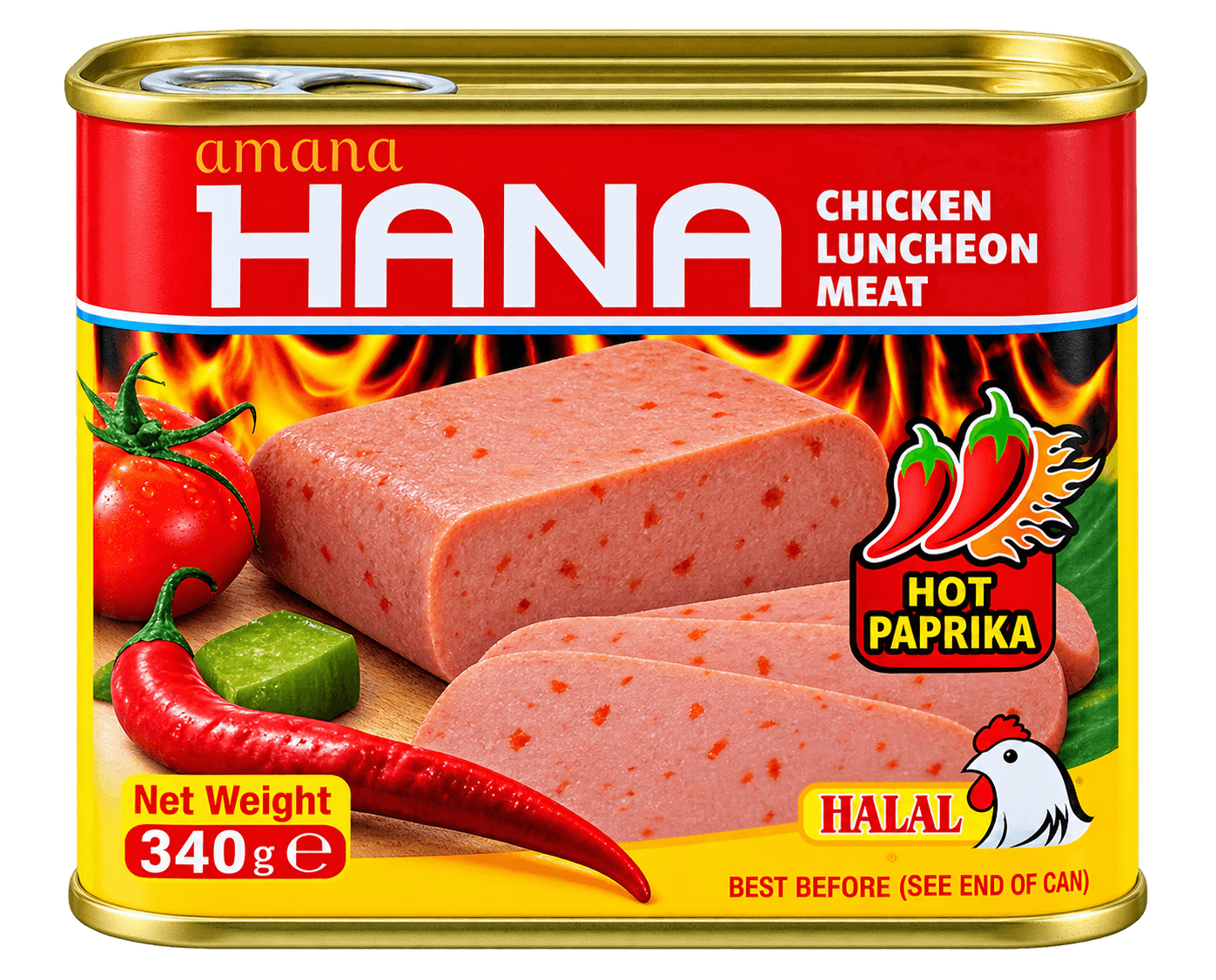 HANA Luncheon maso kuřecí pálivý 340g