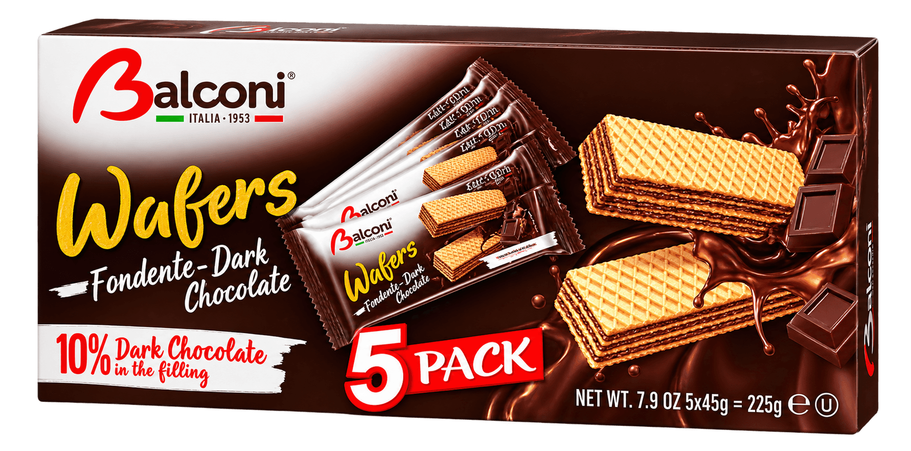 Balconi Sušenky Tmavá čokoláda 5x 45g