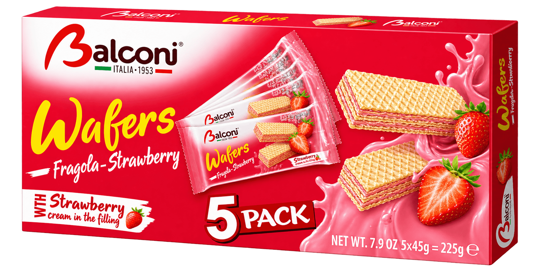 Balconi Sušenky Jahoda 5x 45g