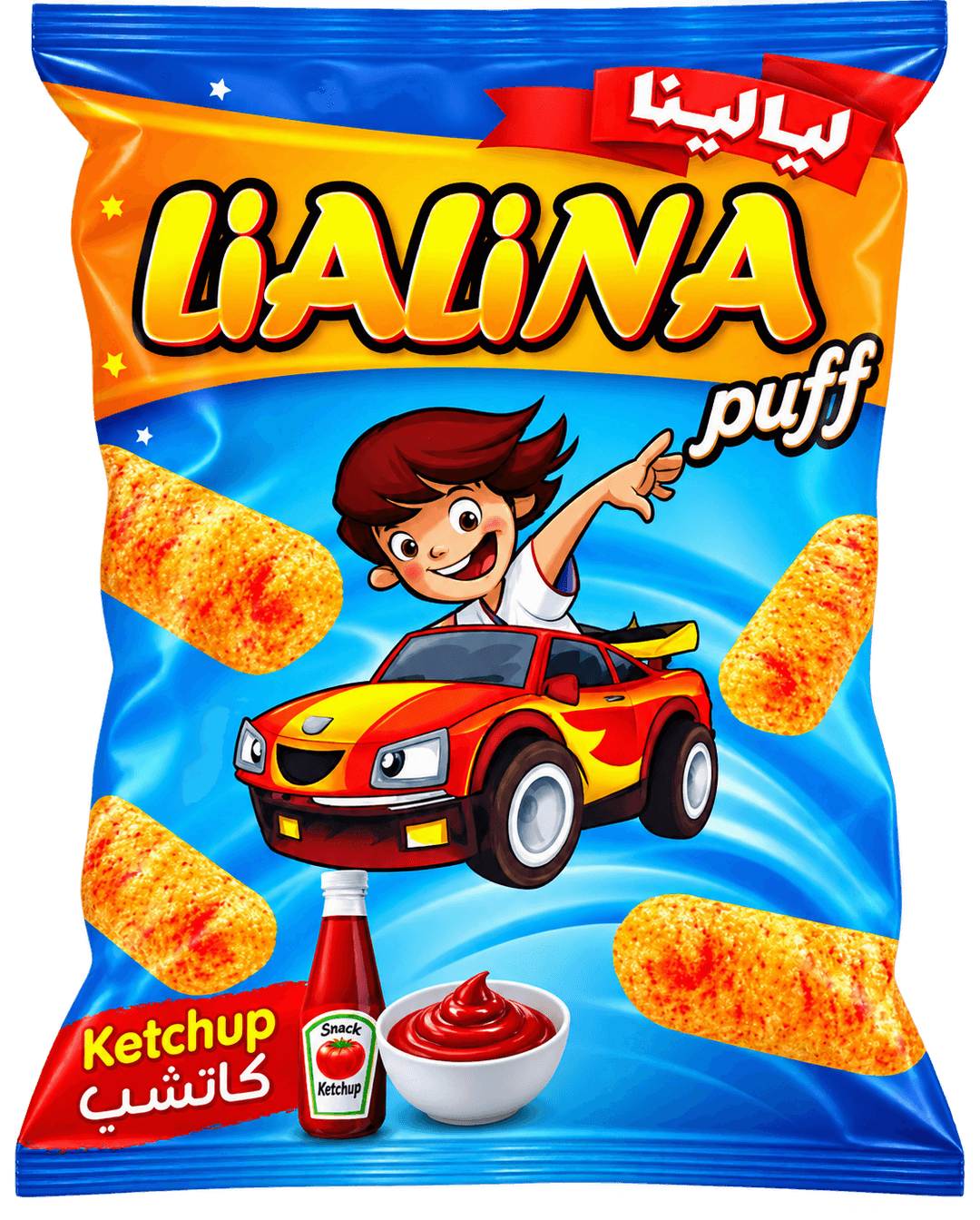 Lialina Kukuřičné brambůrky kečup 50g