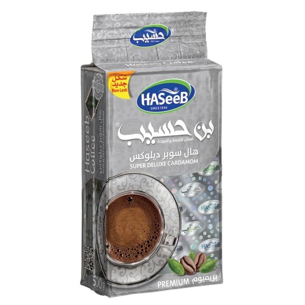 Haseeb Super Deluxe Cardamom – mletá arabská káva s kardamomem (šedý) 500 g