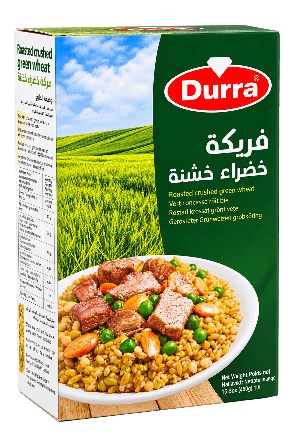 Durra Freekeh - Pražená zelená pšenice 450g