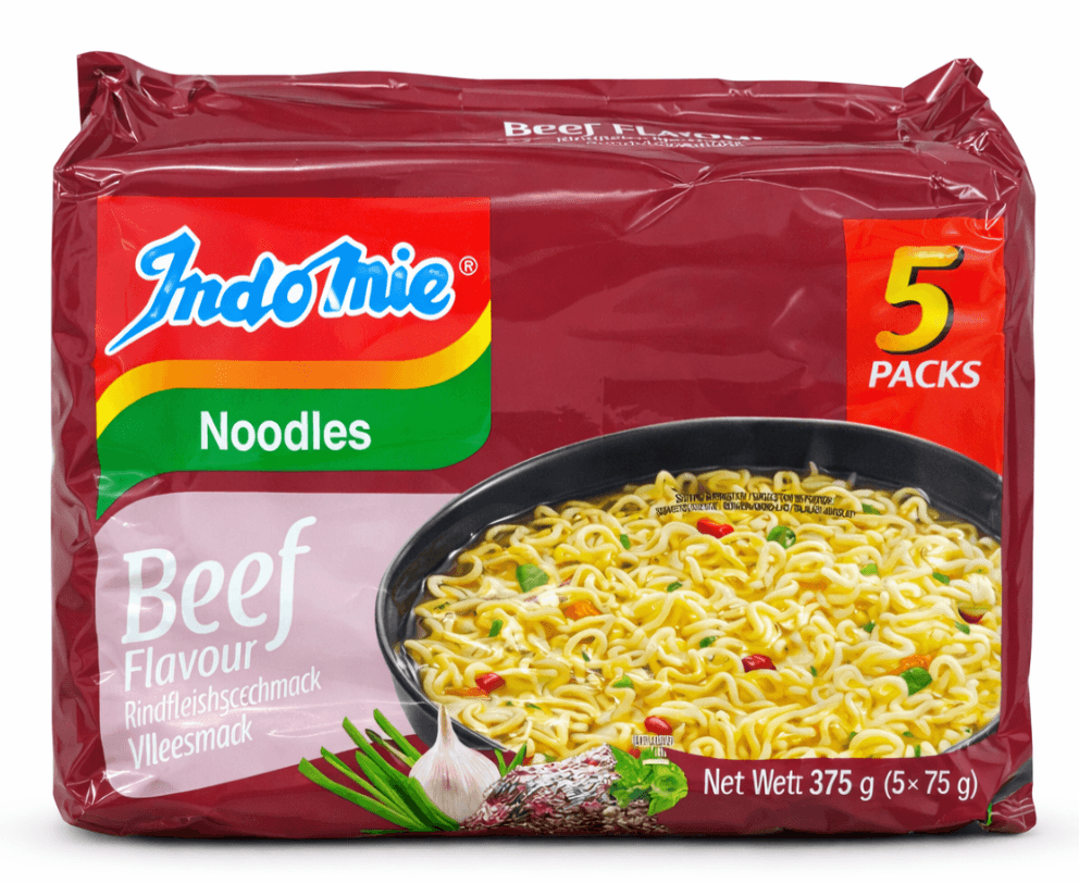 Indomie Instantní nudle hovězí příchuť 5×75g