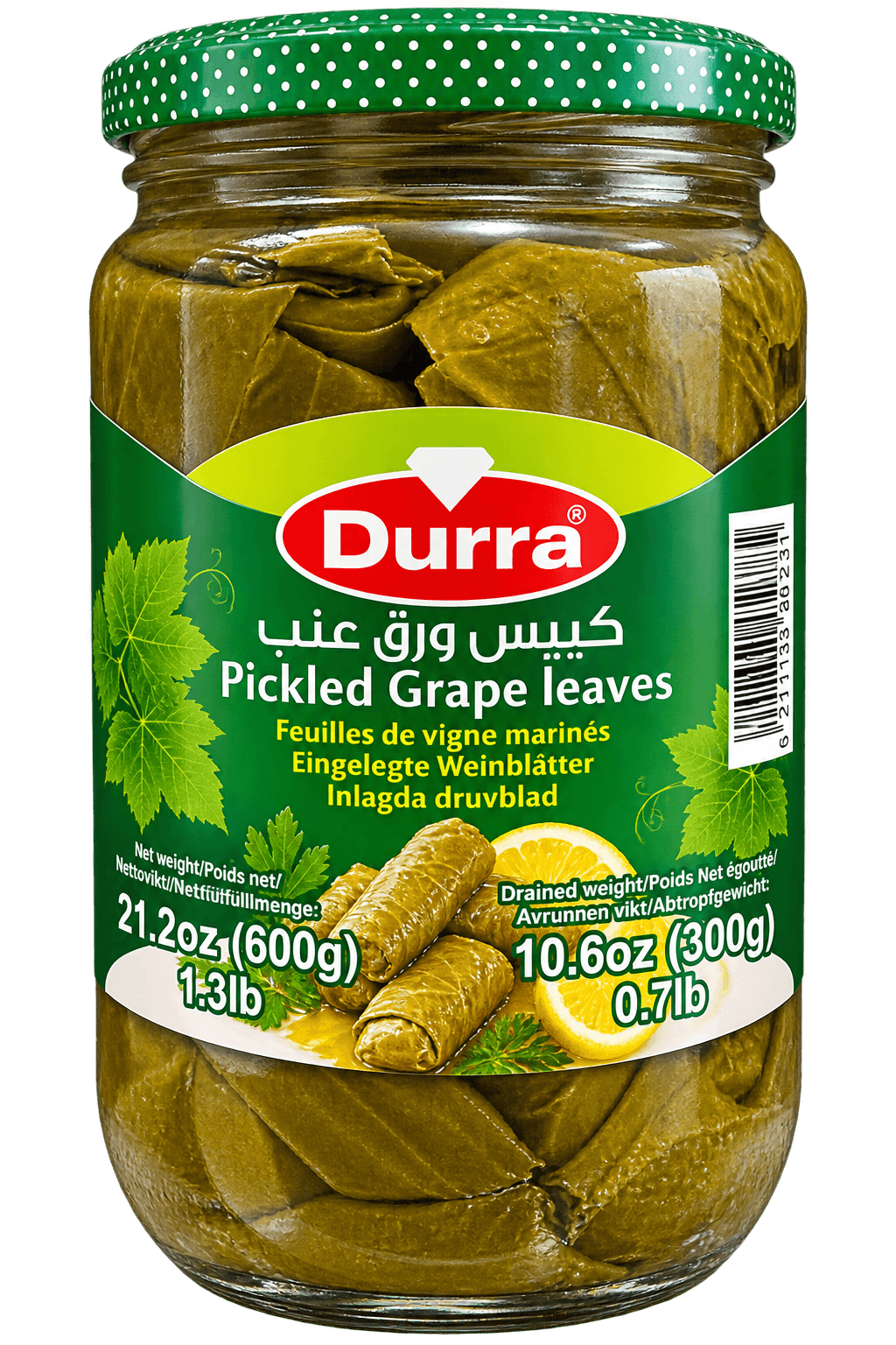 Durra Nakládané vinné listy 600g
