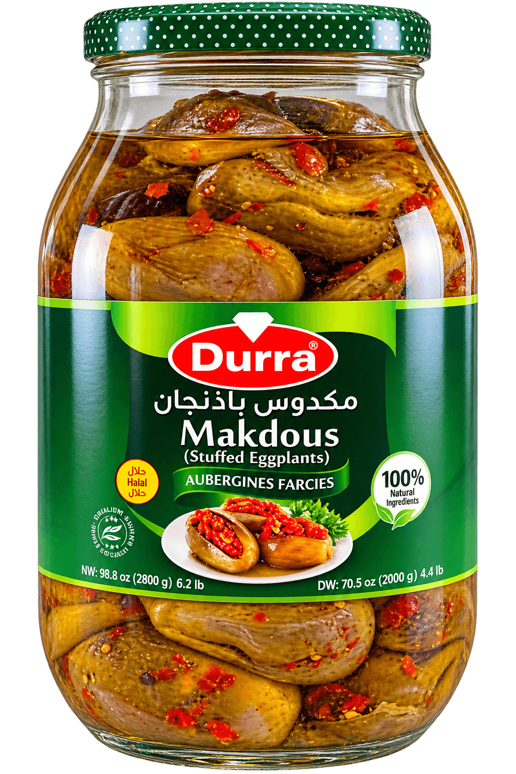 Durra Plněný lilek v oleji - Makdus 2800g