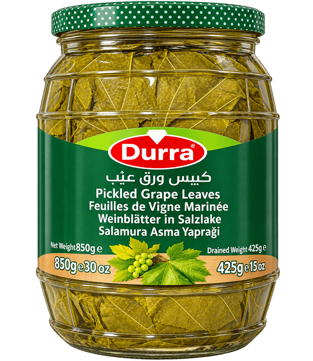 Durra Nakládané vinné listy 850g