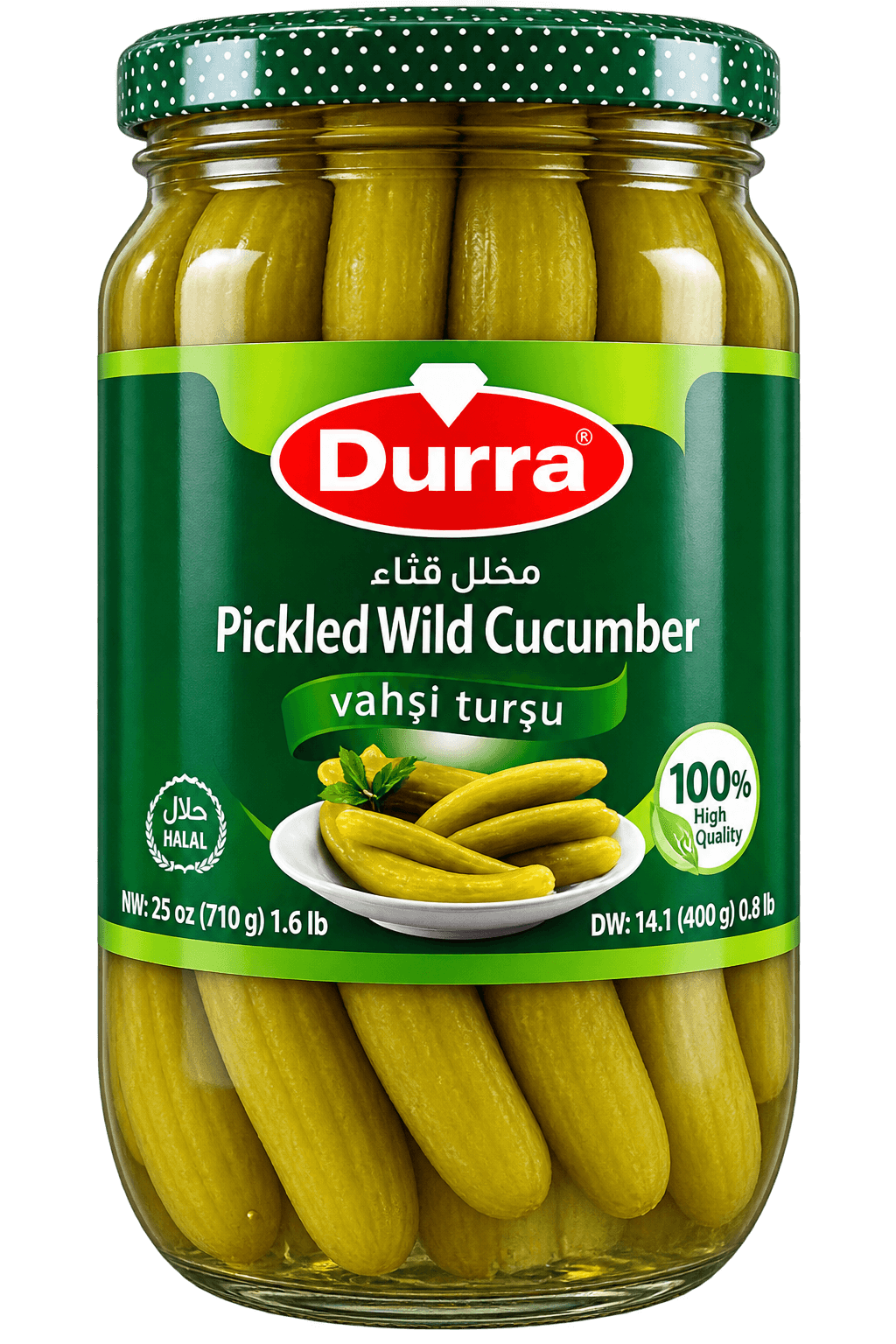 Durra Nakládané divoké okurky 1350g